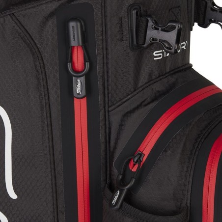 Sacca da golf Titleist Players 4 StaDry Golf Stand Bag Black/Black/Red